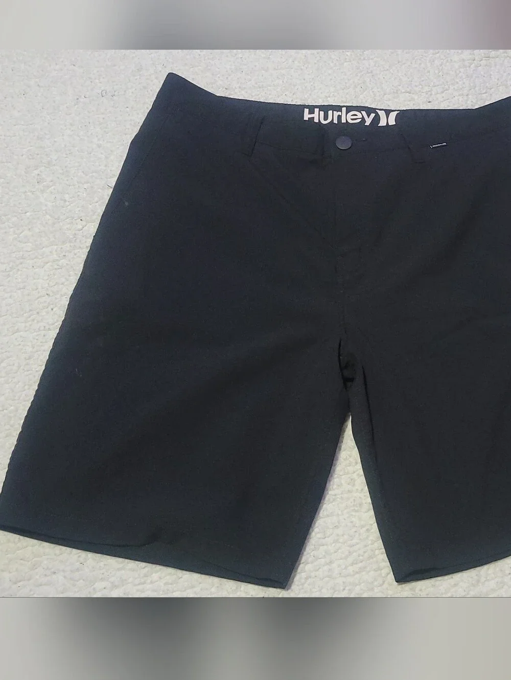 Hurley Black Flat-Front Men's Shorts